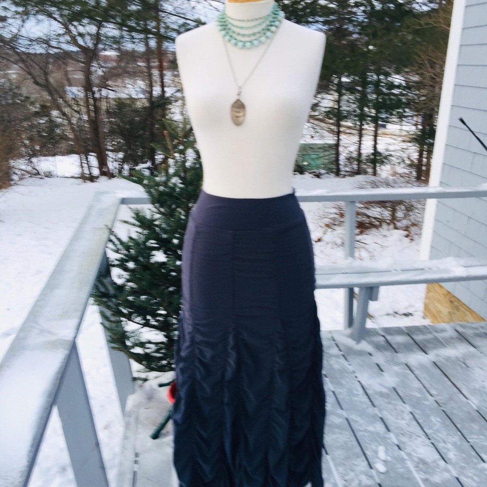 Last Tango rushed skirt gray size small